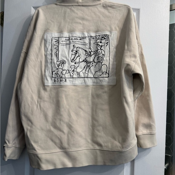 Picasso hoodie/Sweatshirt with graphic design on back ptp 22” - Picture 2 of 9